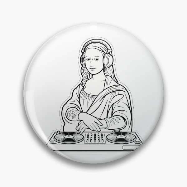 Item preview, Mona Lisa DJing in Black and White designed and sold by NiftyWrx.