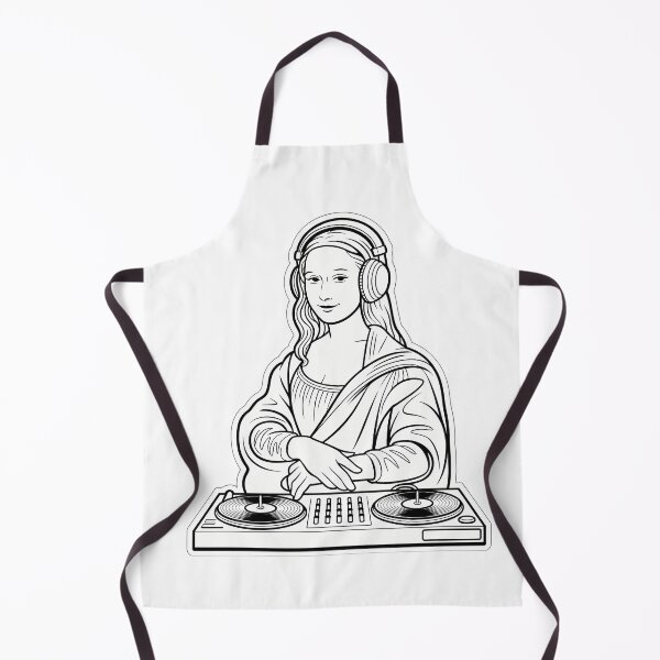 Item preview, Mona Lisa DJing in Black and White designed and sold by NiftyWrx.