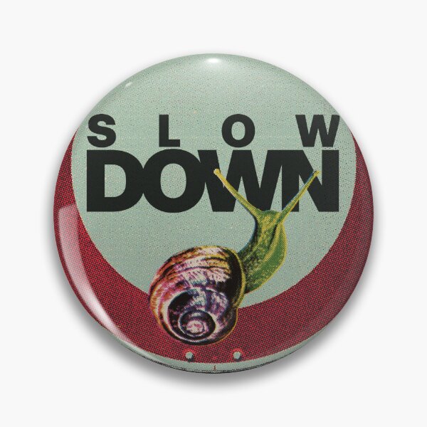 Item preview, Slow Down — Vintage Traffic Sign Snail Brutalist Design designed and sold by Decorador de Corazones.