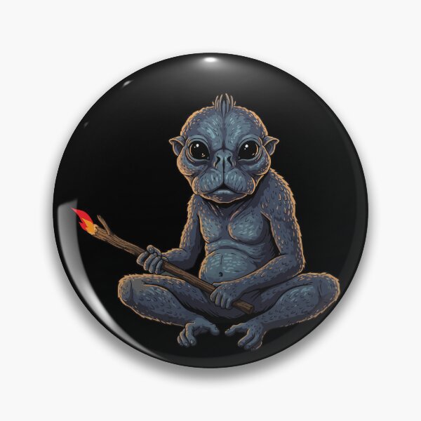 Item preview, baby kalisk with a fire stick - adorable alien moments designed and sold by What you are is Beautiful.