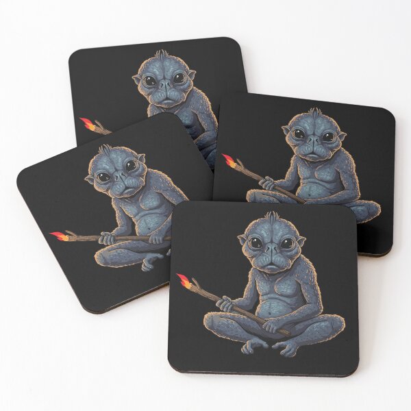 Item preview, baby kalisk with a fire stick - adorable alien moments designed and sold by What you are is Beautiful.