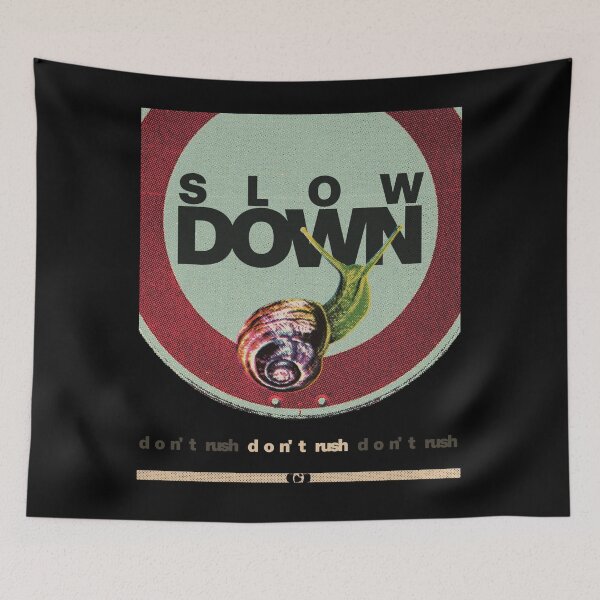 Item preview, Slow Down — Vintage Traffic Sign Snail Brutalist Design designed and sold by Decorador de Corazones.
