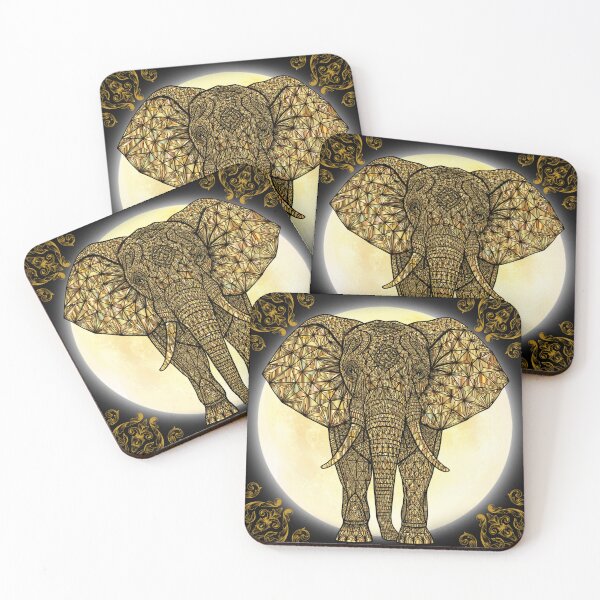 Item preview, Sacred Moon Elephant Geometric Art designed and sold by Phitwhim.