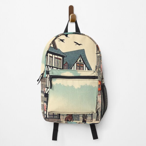 Item preview, Hannover Old Town Ukiyo-e | Japanese Style German Heritage Art designed and sold by Vandy Fullam.