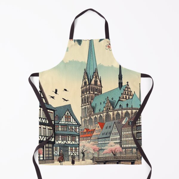 Item preview, Hannover Old Town Ukiyo-e | Japanese Style German Heritage Art designed and sold by Vandy Fullam.