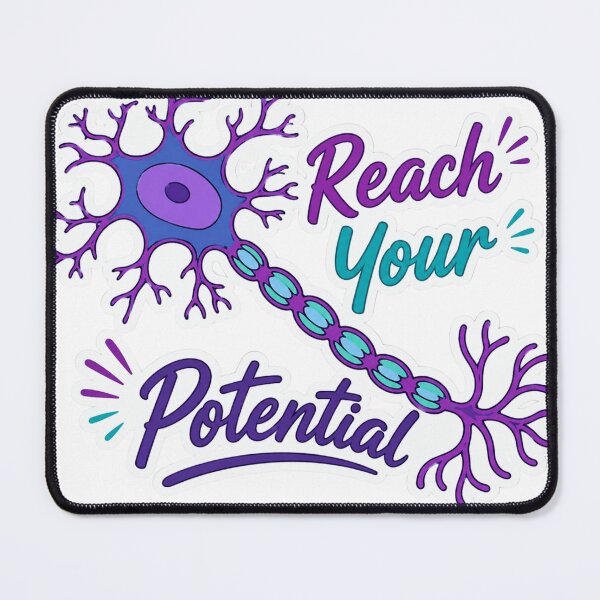 Item preview, Reach Your Potential Neuron Motivation Inspirational Brain Design designed and sold by Creative Spark.