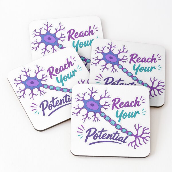 Item preview, Reach Your Potential Neuron Motivation Inspirational Brain Design designed and sold by Creative Spark.