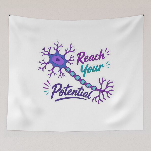 Item preview, Reach Your Potential Neuron Motivation Inspirational Brain Design designed and sold by Creative Spark.