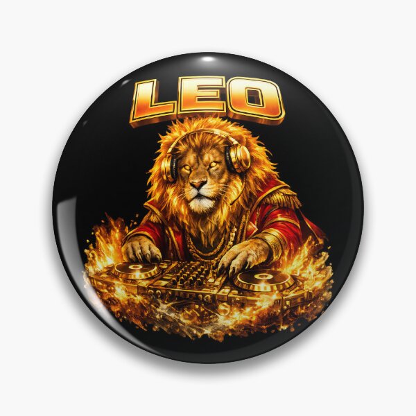 Item preview, Majestic Leo Lion DJ Zodiac Royal Fire designed and sold by  ZenRave Designs.
