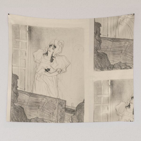 Item preview, Miss May Belfort by Henri de Toulouse-Lautrec | Vintage Cabaret Black Cat Art Poster Print designed and sold by artofuniverse.
