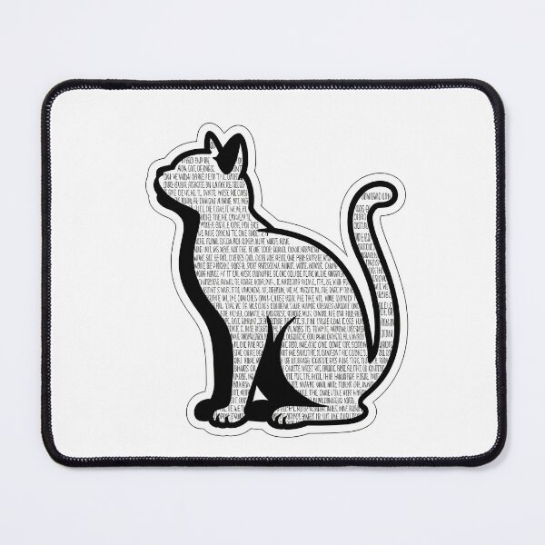 Item preview, Minimalist Cat Silhouette with Text designed and sold by NiftyWrx.
