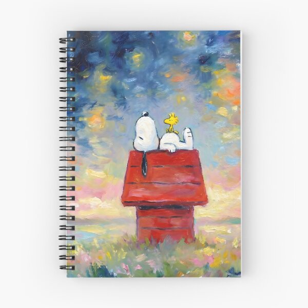 Item preview, Snoopy & Woodstock Impressionist Painting designed and sold by MIXAR Studio.