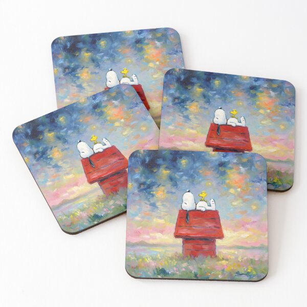 Item preview, Snoopy & Woodstock Impressionist Painting designed and sold by MIXAR Studio.