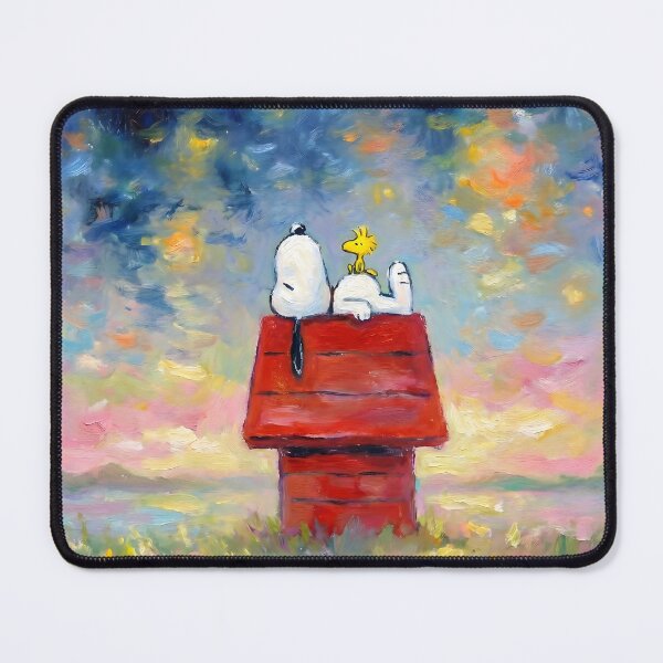 Item preview, Snoopy & Woodstock Impressionist Painting designed and sold by MIXAR Studio.