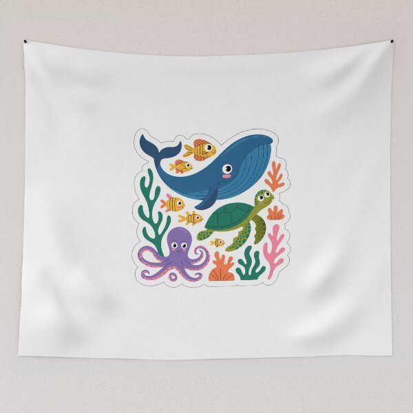 Item preview, Whimsical Ocean Friends designed and sold by NiftyWrx.