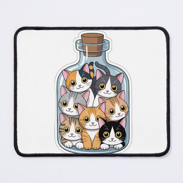 Item preview, Cats in a Bottle Anime Illustration designed and sold by NiftyWrx.