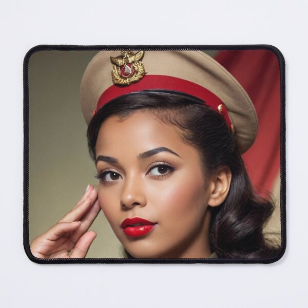 Item preview, Vintage 1940s Military Pin-Up Portrait | Retro WAC Style Art designed and sold by MissSaylor.