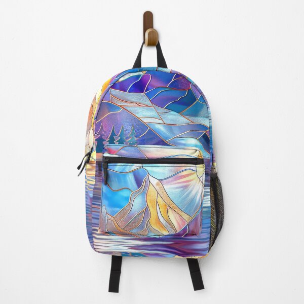 Item preview, Mountains Sunset Stained Glass designed and sold by MargaretWiktor.