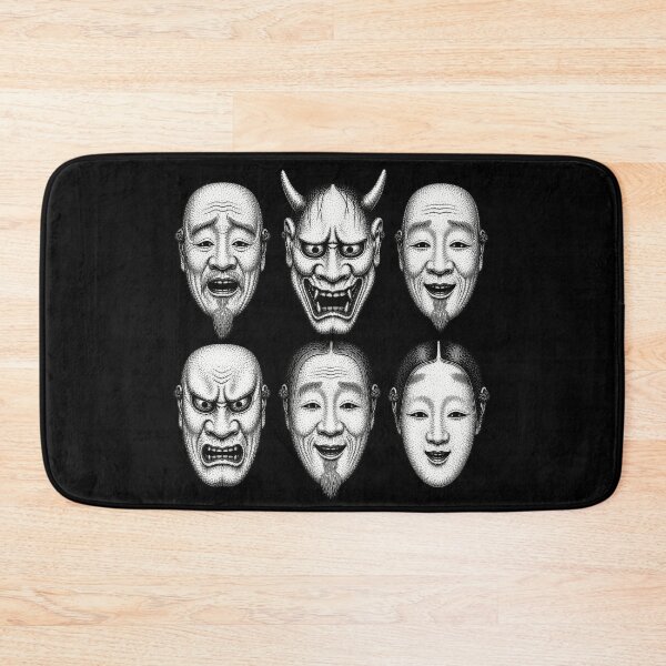 Item preview, Japanese Noh Mask Set Shirt | Vintage Noh Theatre Masks | Oni Demon & Traditional Japanese Art T-Shirt designed and sold by TheTrendsDesk.