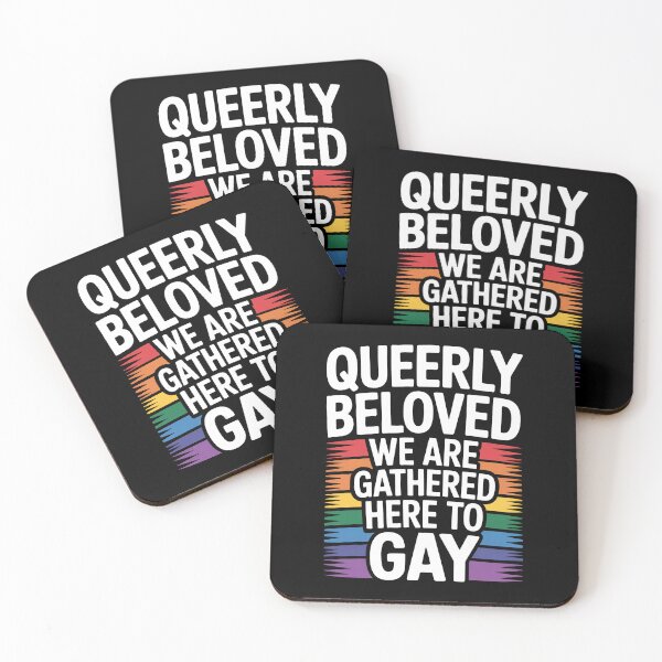 Item preview, Queerly Beloved We Are Gathered Here To Gay Funny LGBT Pride Gift designed and sold by Say It With Ink.
