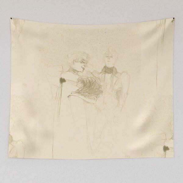 Item preview, Mlle Lender in Madame Satan by Henri de Toulouse-Lautrec | Vintage Belle Époque Cabaret Sketch Art Print designed and sold by artofuniverse.
