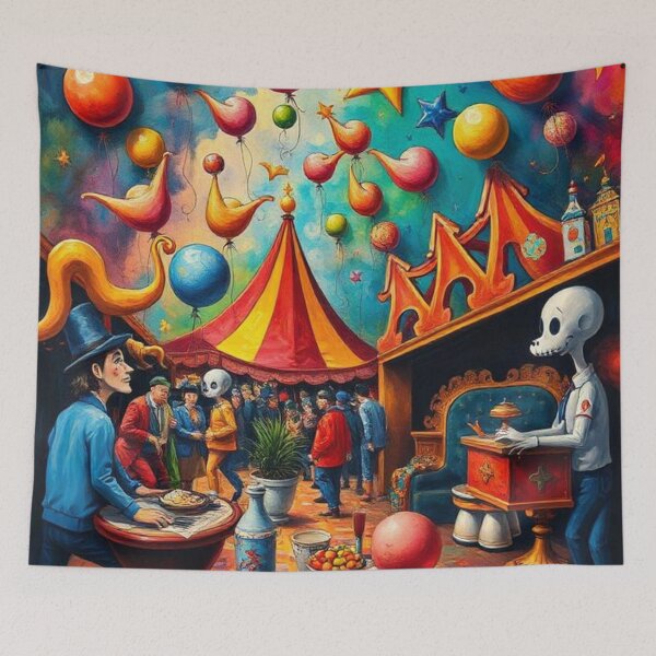 Item preview, Colorful Circus-Style Fantasy Fair Illustration designed and sold by RAISC.
