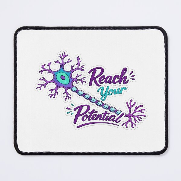 Item preview, Reach Your Potential Neuron Brain Motivation Sticker Design designed and sold by Creative Spark.