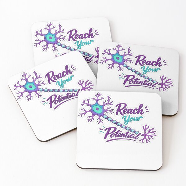 Item preview, Reach Your Potential Neuron Brain Motivation Sticker Design designed and sold by Creative Spark.