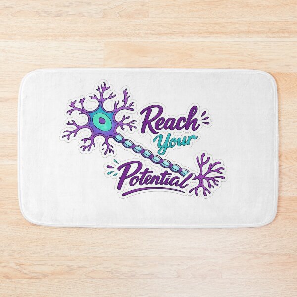 Item preview, Reach Your Potential Neuron Brain Motivation Sticker Design designed and sold by Creative Spark.