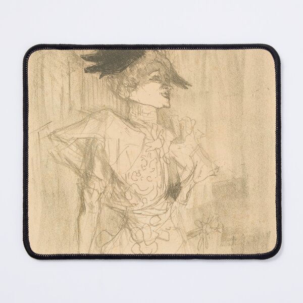 Item preview, Mlle Marcelle Lender Standing by Henri de Toulouse-Lautrec | Vintage Belle Époque Portrait Sketch Art Print designed and sold by artofuniverse.