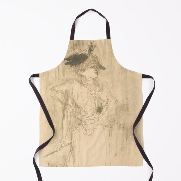 Item preview, Mlle Marcelle Lender Standing by Henri de Toulouse-Lautrec | Vintage Belle Époque Portrait Sketch Art Print designed and sold by artofuniverse.