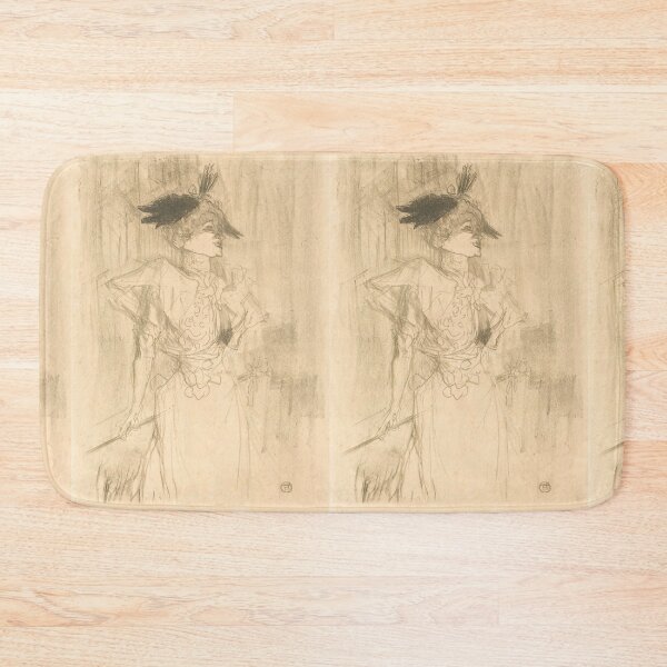 Item preview, Mlle Marcelle Lender Standing by Henri de Toulouse-Lautrec | Vintage Belle Époque Portrait Sketch Art Print designed and sold by artofuniverse.