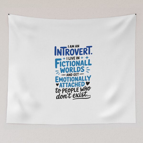 Item preview, Introvert Fiction Lover Typo Art designed and sold by NiftyWrx.