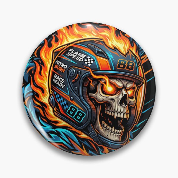 Item preview, Arcade Racing Drift Skull designed and sold by Stickersdevelop.