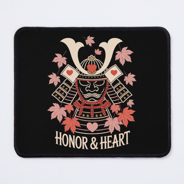 Item preview, Honor and Heart Samurai Mask Autumn Maple Japanese T-Shirt designed and sold by DarylWelsh2024.