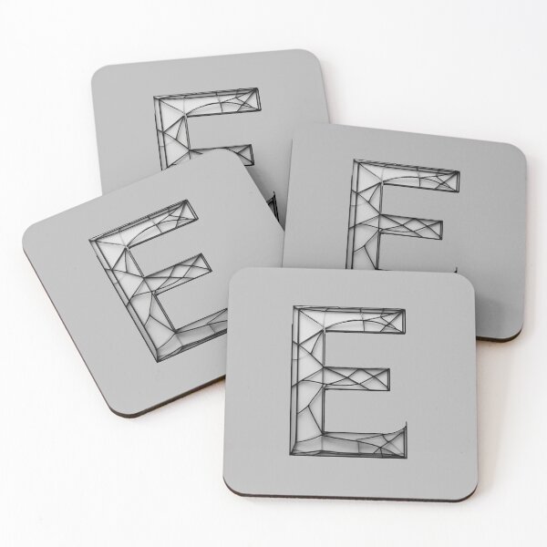 Item preview, Modern Glass Fragment Initial E Design designed and sold by Digital Design Art.