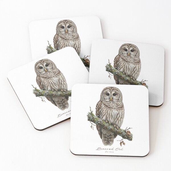 Item preview, Barred Owl on Rustic Branch designed and sold by Takeda-art.
