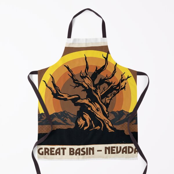 Item preview, Great Basin Nevada Retro Bristlecone Pine Tree Vintage Sunset Art designed and sold by LoliDesignShop.