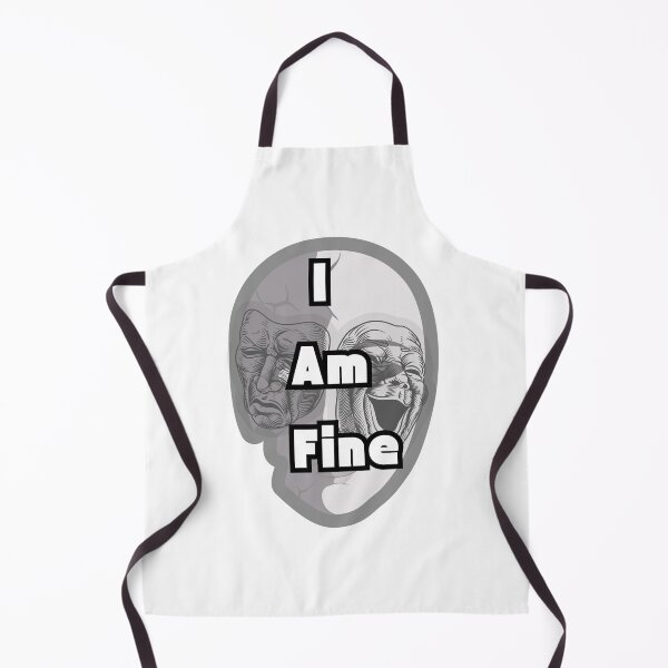 Item preview, I Am Fine | Cracked Mask Hidden Pain Mental Health Sticker I Am Fine" — said every person hiding behind a mask designed and sold by Heaven dhillon.