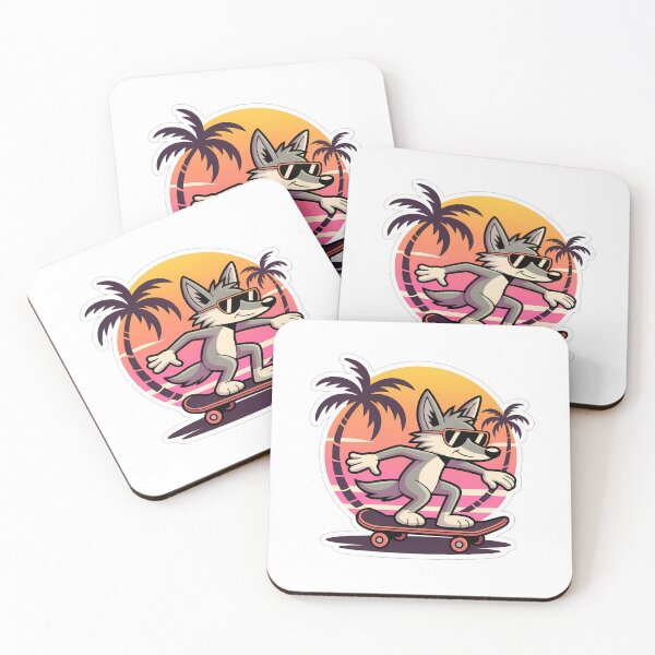 Item preview, Coyote Skateboard Sunset designed and sold by NiftyWrx.