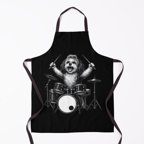 Item preview, Shih Tzu Drummer — Edgy Metal Dog on Drums designed and sold by Natsey.