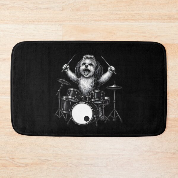 Item preview, Shih Tzu Drummer — Edgy Metal Dog on Drums designed and sold by Natsey.