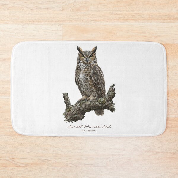 Item preview, Great Horned Owl on Rustic Branch designed and sold by Takeda-art.