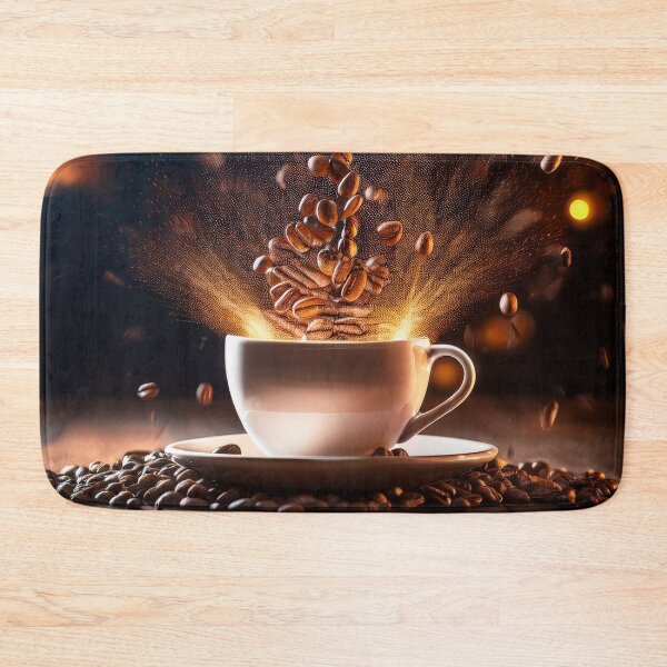 Item preview, Coffee Beans Explosion Over Hot Coffee designed and sold by Marcu Ioachim.