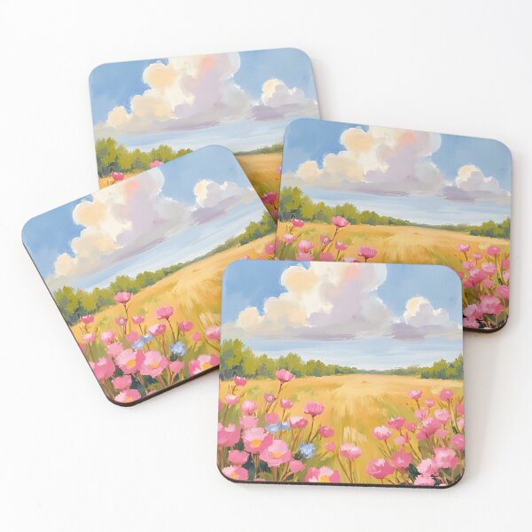 Item preview, Pink Flower Field designed and sold by artbynalamagnolia.