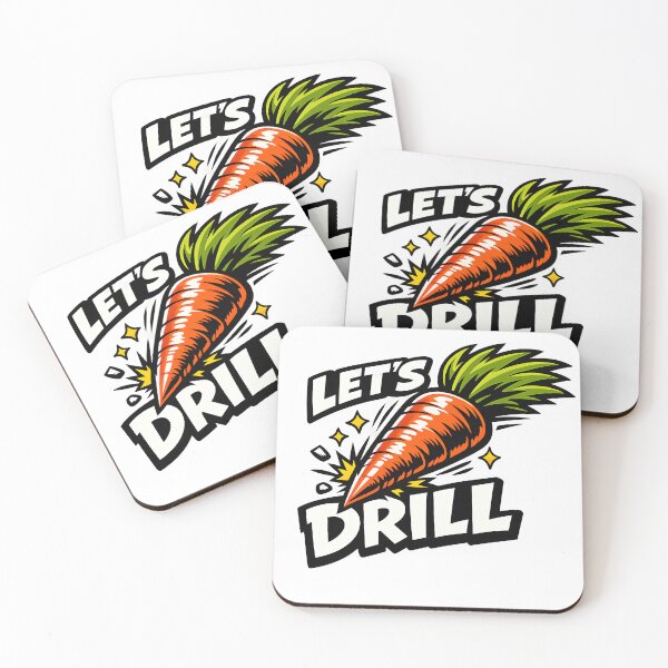 Item preview, Let's Drill Funny Carrot Bold designed and sold by Byte-shirt.