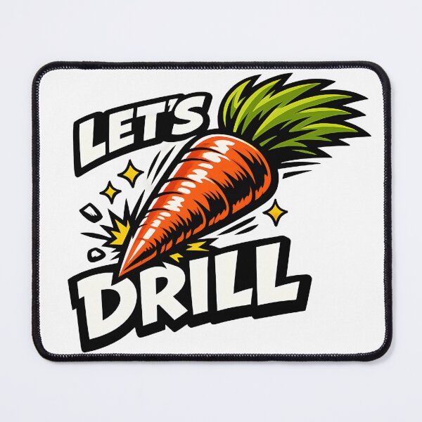 Item preview, Let's Drill Funny Carrot Bold designed and sold by Byte-shirt.