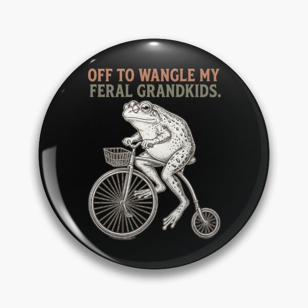 Item preview, Off to Wrangle My Feral Grandkids Frog  designed and sold by gear-posters.