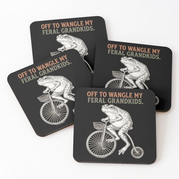 Item preview, Off to Wrangle My Feral Grandkids Frog  designed and sold by gear-posters.
