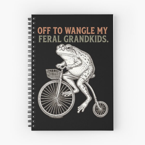 Item preview, Off to Wrangle My Feral Grandkids Frog  designed and sold by gear-posters.